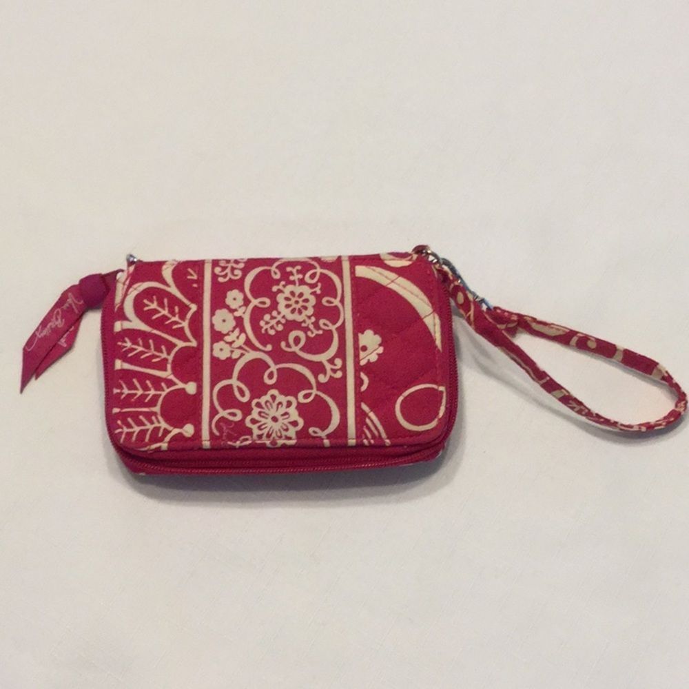 Vera Bradley Twirly Birds Pink Wristlet